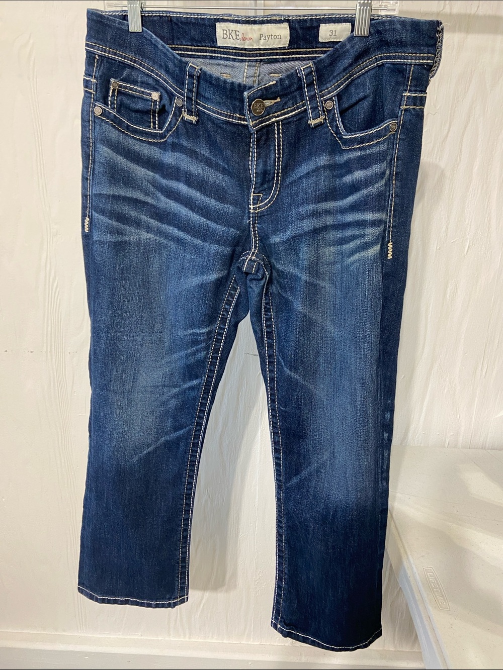 BKE Payton Women’s Dark Blue Cropped Straight Jeans